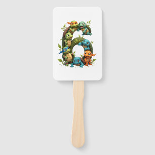 6th Birthday Sea Turtle Tortoise Theme Party 6 Yea Hand Fan