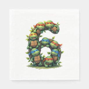 6th Birthday Sea Turtle Tortoise Theme Party 6 Yea Napkins