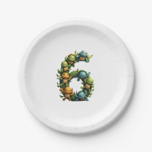 6th Birthday Sea Turtle Tortoise Theme Party 6 Yea Paper Plates