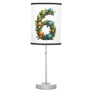 6th Birthday Sea Turtle Tortoise Theme Party 6 Yea Table Lamp