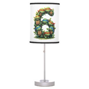 6th Birthday Sea Turtle Tortoise Theme Party 6 Yea Table Lamp