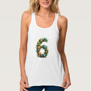 6th Birthday Sea Turtle Tortoise Theme Party 6 Yea Tank Top