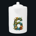 6th Birthday Sea Turtle Tortoise Theme Party 6 Yea Teapot<br><div class="desc">6th Birthday Sea Turtle Tortoise Theme Party 6 Year Old (2)</div>