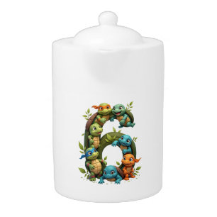 6th Birthday Sea Turtle Tortoise Theme Party 6 Yea Teapot