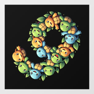 6th Birthday Sea Turtle Tortoise Theme Party 6 Yea Wall Decal