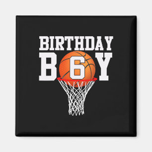 6th Birthday Sport 6 Years Old Basketball 6 Boys K Magnet