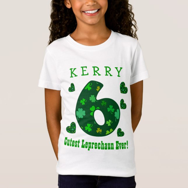 6th Birthday St Patrick's Cutest Leprechaun Ever 4 T-Shirt (Front)