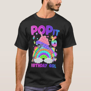 6th Birthday Unicorn Fidget Pop It Birthday Girl 6 T-Shirt