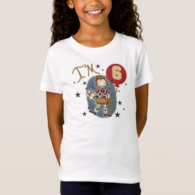 6th Cowgirl Birthday T-Shirt (Front)