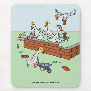 6th Day of Christmas (Six Geese a-Laying) Mousepad