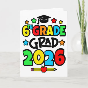 6th Grade 2026 Sixth Grade Graduation _3  Card