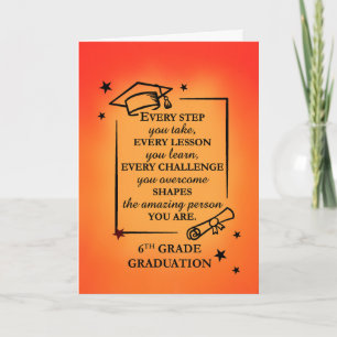 6th Grade Graduate Inspirational Quote Sunrise Card