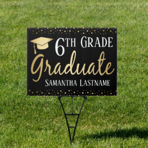 6th Grade Graduation Elegant Sign