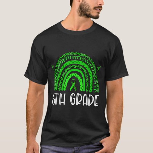 6th Grade Green Leopard Rainbow Kids Teachers Fiel T_Shirt
