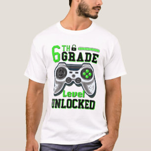 6Th Grade Level Unlocked Back To School Video Game T-Shirt