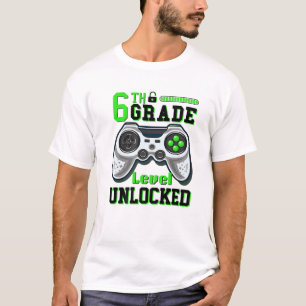 6Th Grade Level Unlocked Back To School Video Game T-Shirt