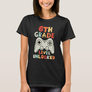 6th Grade Level Unlocked Gamer First Day Of School T-Shirt