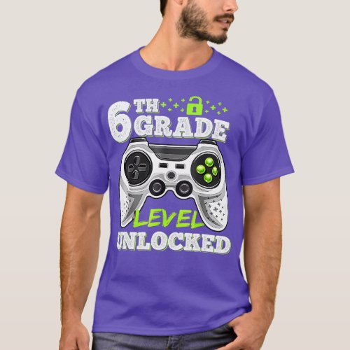 6th Grade Level Unlocked Video Game Back to School T_Shirt