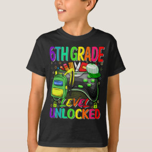 6th Grade Level Unlocked Video Game Back to School T-Shirt