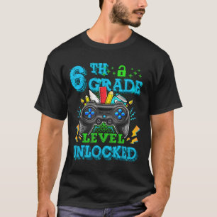 6th Grade Level Unlocked Video Game Back To School T-Shirt