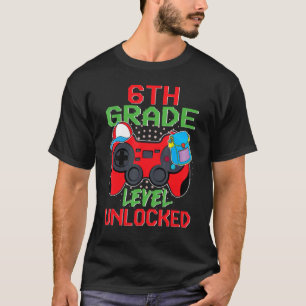 6th Grade Level Unlocked Video Game Back To School T-Shirt