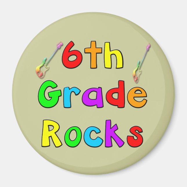 6th Grade Rocks Magnet (Front)