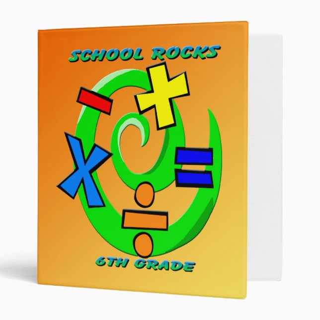 6th Grade Rocks - Math Symbols  Binder (Front/Inside)