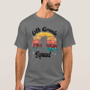 6Th Grade Squad Funny Santa Hat Teacher Christmas T-Shirt