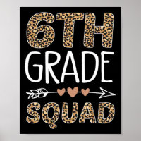 6th Grade Squad Leopard Teacher Student 