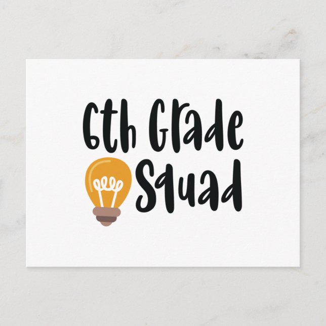 6th Grade Squad Postcard (Front)