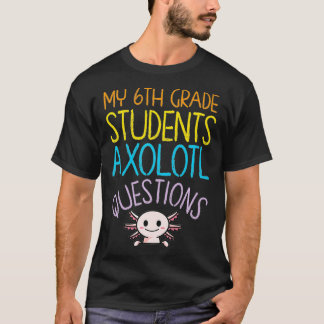 6th Grade Teacher Appreciation I Aolotl Questions T-Shirt