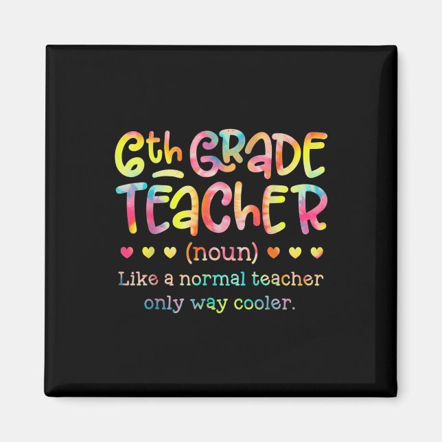 6th Grade Teacher Back To School Funny Definition  Magnet (Front)