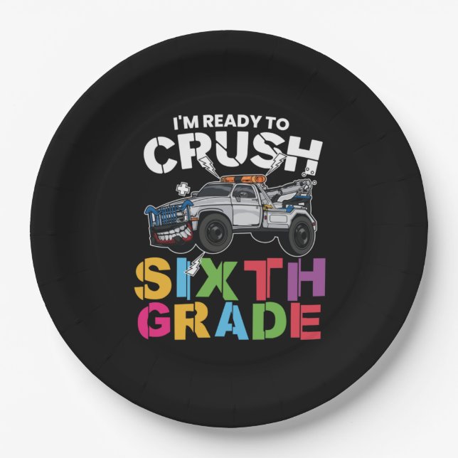 6th Grade Teacher Crush To Sixth Grade Paper Plates (Front)