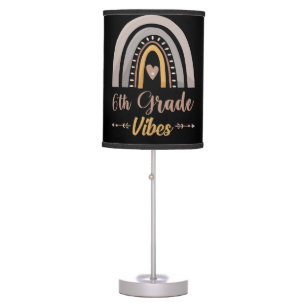 6th Grade Vibes Rainbow Sixth Grade Back to School Table Lamp