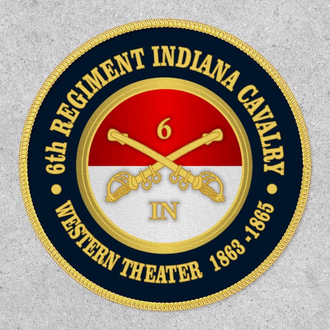 6th Indiana Cavalry  Patch (Front)