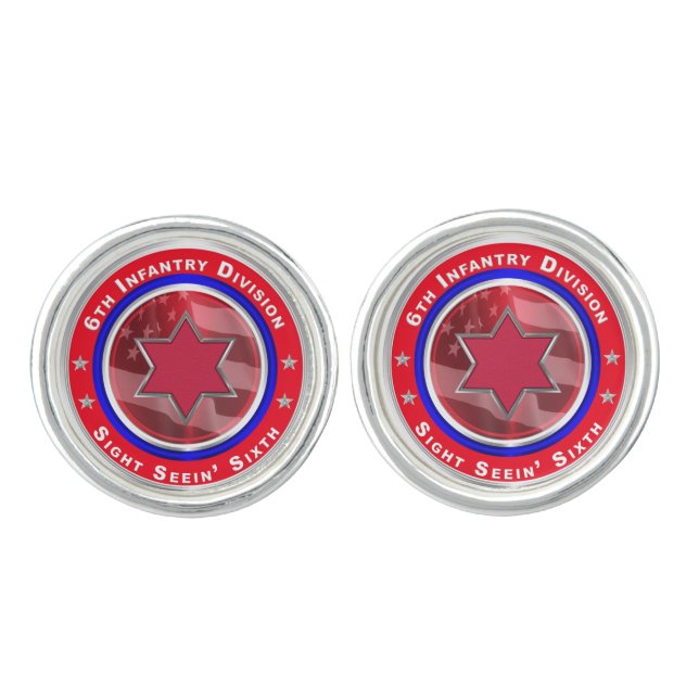 6th Infantry Division Cufflinks (Front)