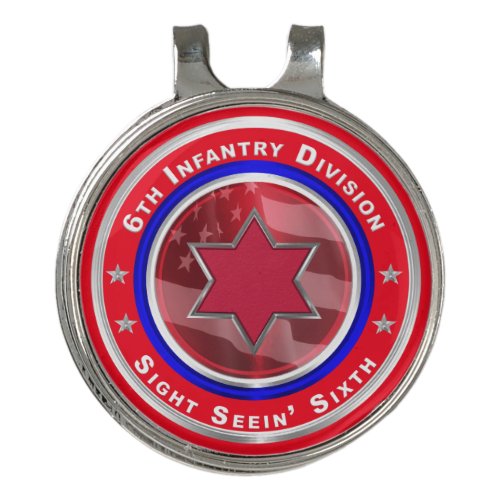 6th Infantry Division  Golf Hat Clip