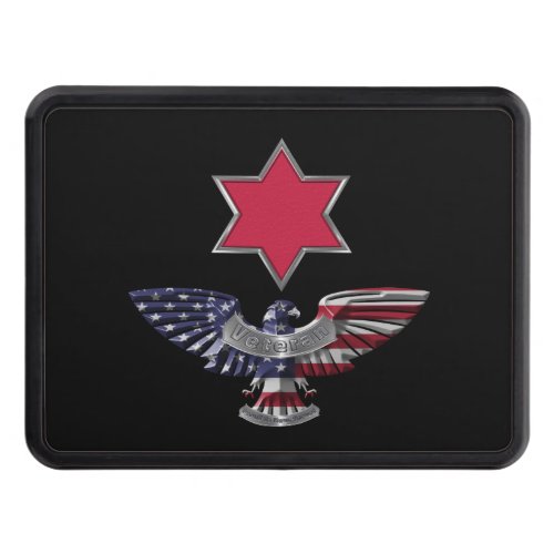 6th Infantry Division Red Star Eagle  Hitch Cover