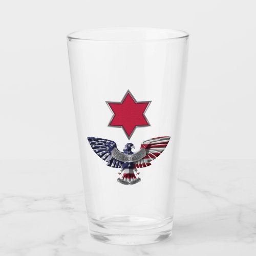 6th Infantry Division Red Star Glass