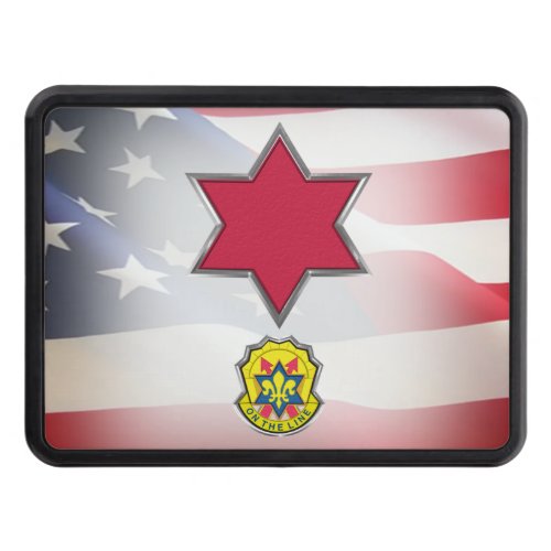 6th Infantry Division Red Star Patch  Hitch Cover