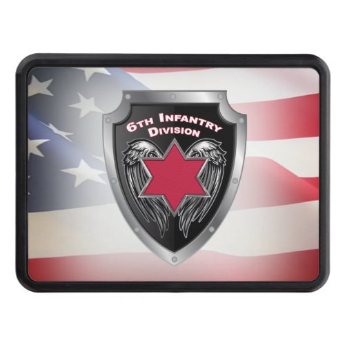 6th Infantry Division Red Star Shield  Hitch Cover