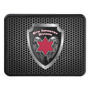 6th Infantry Division Red Star Shield  Hitch Cover