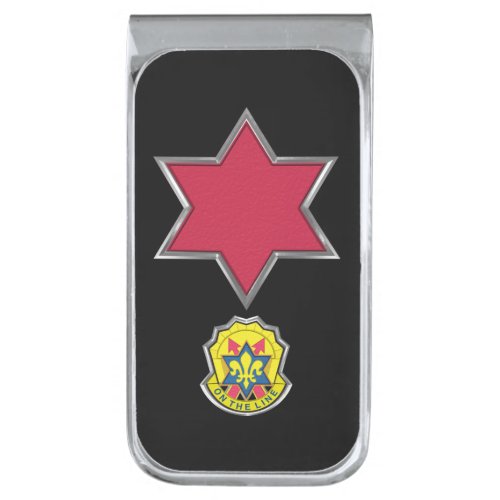 6th Infantry Division Veteran Silver Finish Money Clip