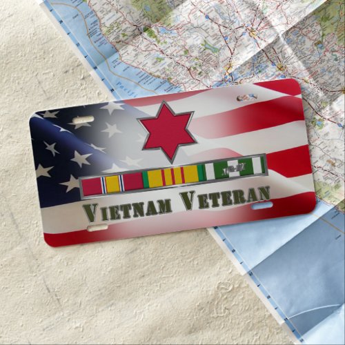 6th Infantry Division Vietnam Veteran License Plate
