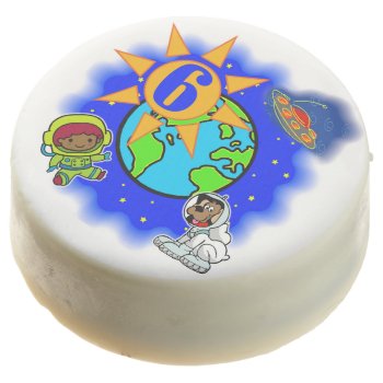 6th Outer Space Birthday Dipped Oreos by kids_birthdays at Zazzle
