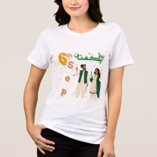 6th September Defence Day Pakistan Couple Celebrat Tri-Blend Shirt
