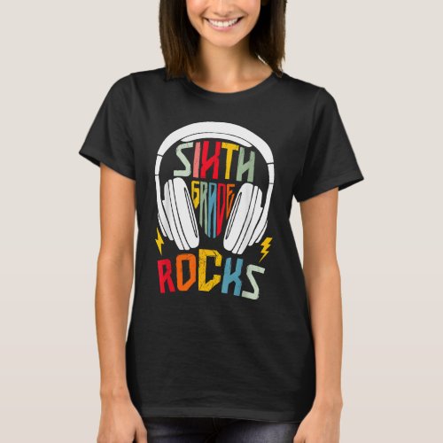 6th Sixth grade Rocks Student Teacher Kids Back To T_Shirt