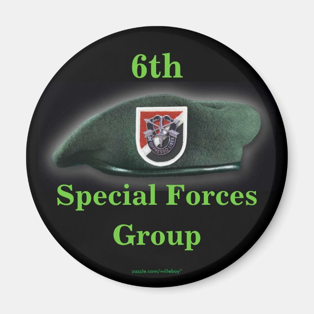 6th special forces green berets vietnam magnet (Front)