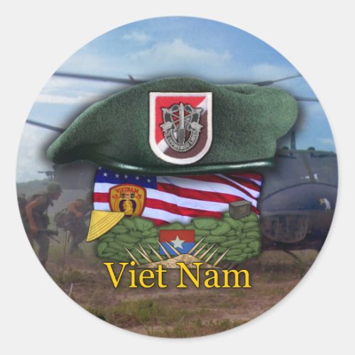 6th Special forces green berets vietnam Sticker