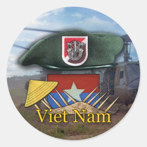 6th Special forces green berets vietnam Sticker